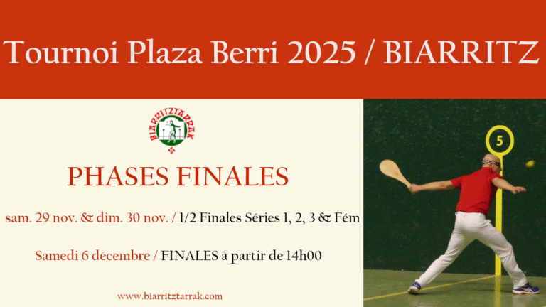 Lire la suite à propos de l’article 1/2 Finales à Plaza Berri